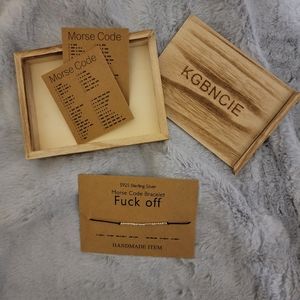 Morse code bracelet- Fuck off
